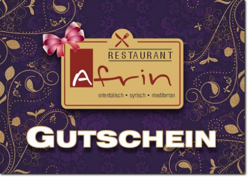 Restaurant Afrin | Gutschein-Vorderseite