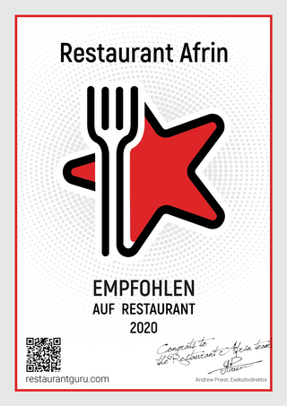 Restaurant Afrin | Auszeichnung